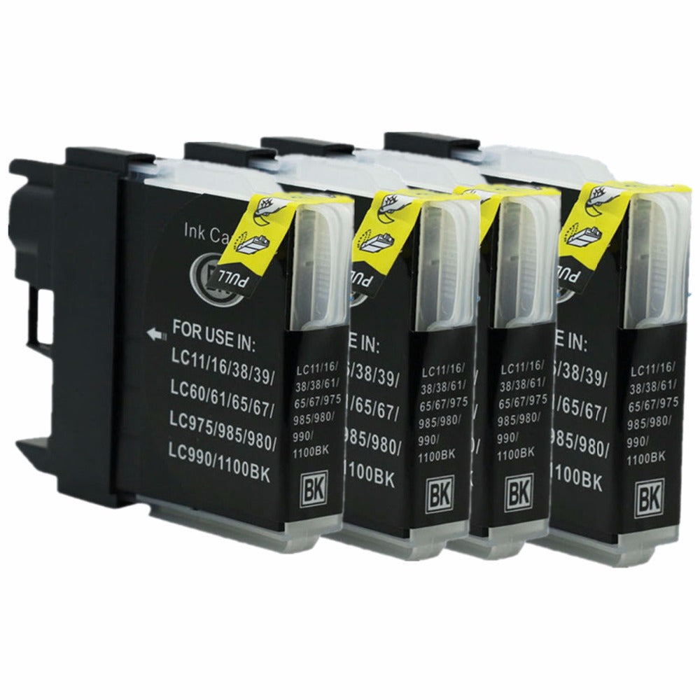 Replacement 4 Black LC985 LC975 LC 975 985 LC-975 LC-985  Ink Cartridges For Brother DCP-J515N DCP-J715N DCP-J125 DCP-J315W