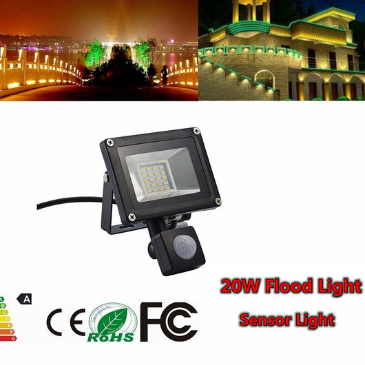 20W PIR Outside Sensor Light LED Flood Light Outdoor Garden Lamp 200V-240V Warm Cool White