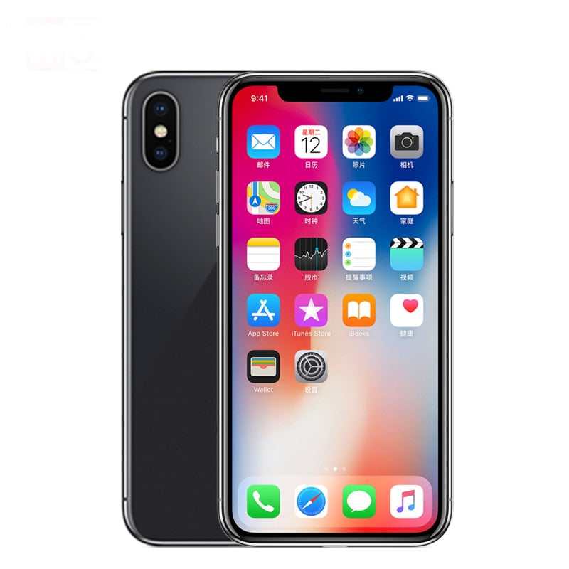 Unlocked Original Apple iphone X ROM 3GB RAM 64GB/256GB Face ID 12MP 5.8 inch 2716mAh Hexa Core iOS 4G LTE Smart Phone Face ID