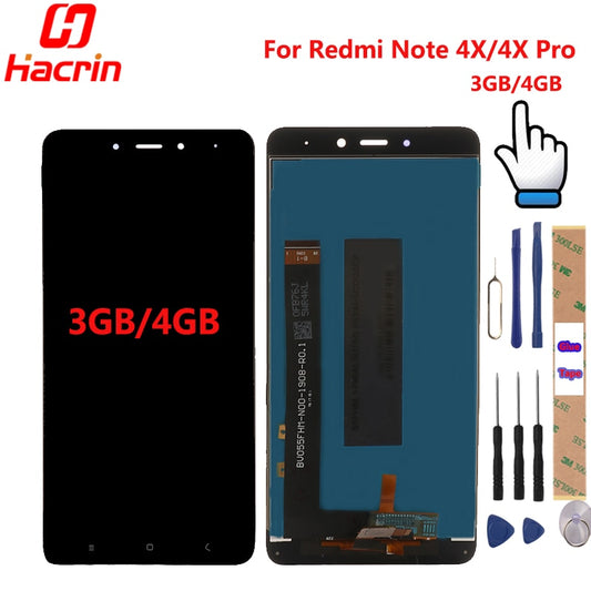 Xiaomi Redmi Note 4X LCD Display + Touch Screen Digitizer Replacement Test-Good For Xiaomi Redmi Note 4X Pro 5.5" Phone