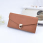 Solid color long wallet ladies clutch bag fashion lock litchi pattern wallet