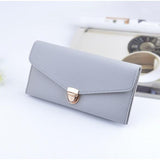Solid color long wallet ladies clutch bag fashion lock litchi pattern wallet