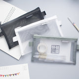 Simple Transparent Mesh Pencil Case Office Student Pencil Cases Nylon Kalem Kutusu School Supplies Pen Box Astuccio Scuola