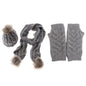 Women's Beanie Hat Scarf Gloves Knitted Warm Autumn Winter Thermal Set