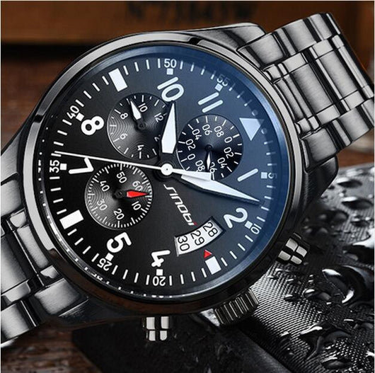 SINOBI Luxury Multifunction Sport Wrist watches Waterproof Chronograph Men Watch