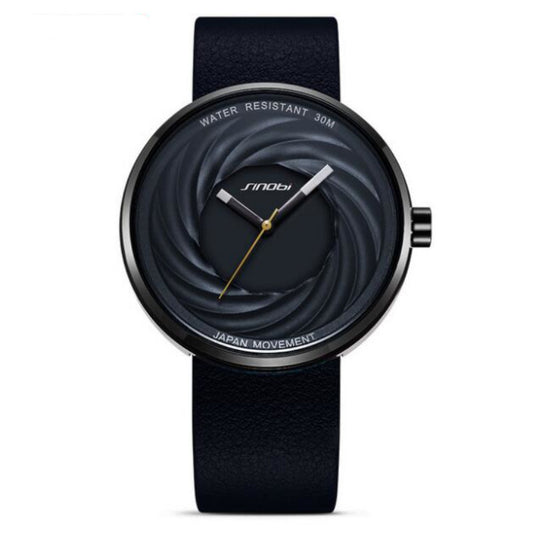 SINOBI brand fashion whirlwind men ladies watch leather unique watch