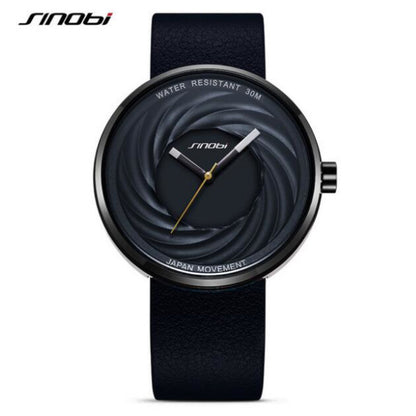 SINOBI brand fashion whirlwind men ladies watch leather unique watch