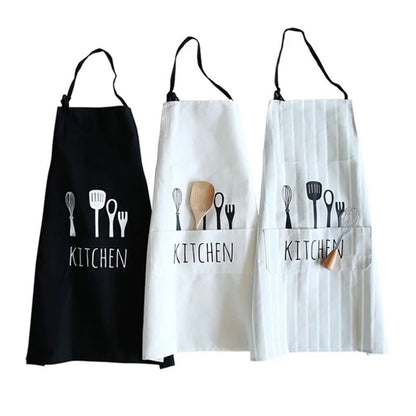 Comfortable Full Cotton Women Men Apron Commercial Restaurant Barbecue Home Dining Room Cooking Halterneck Aprons