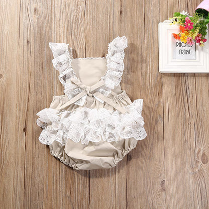 Newborn Infant Baby Kids Girls Clothes Lace Romper Cake Sunsuit Outfits