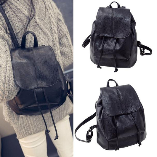 Fashion Women Leather Satchel Shoulder Backpack School Rucksack Bags Travel