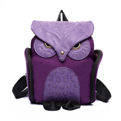 Women Leather Owl Backpack Female Mujer Mochila Escolar Feminina School Bag