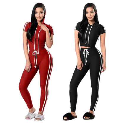 Women Ladies Pullover Hoodies Sweatshirt Tops+Pants Sport Wear Casual Sets