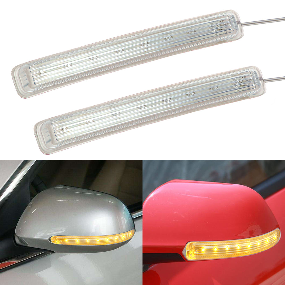 2PCS Car Light Source Auto Rearview Mirror FPC Turn Signal Light  Soft LED Indicator Lamp 9 SMD Car-styling DC 12V Amber