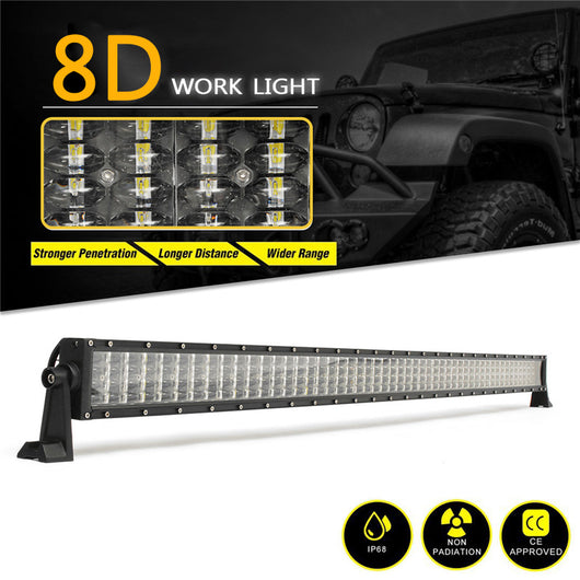 52Inch LED Light Bar 600W 10-30V Car Roof Work Light Combo Beam Spotlight 8D Work Light for Jeep UAZ VAZ Truck SUV