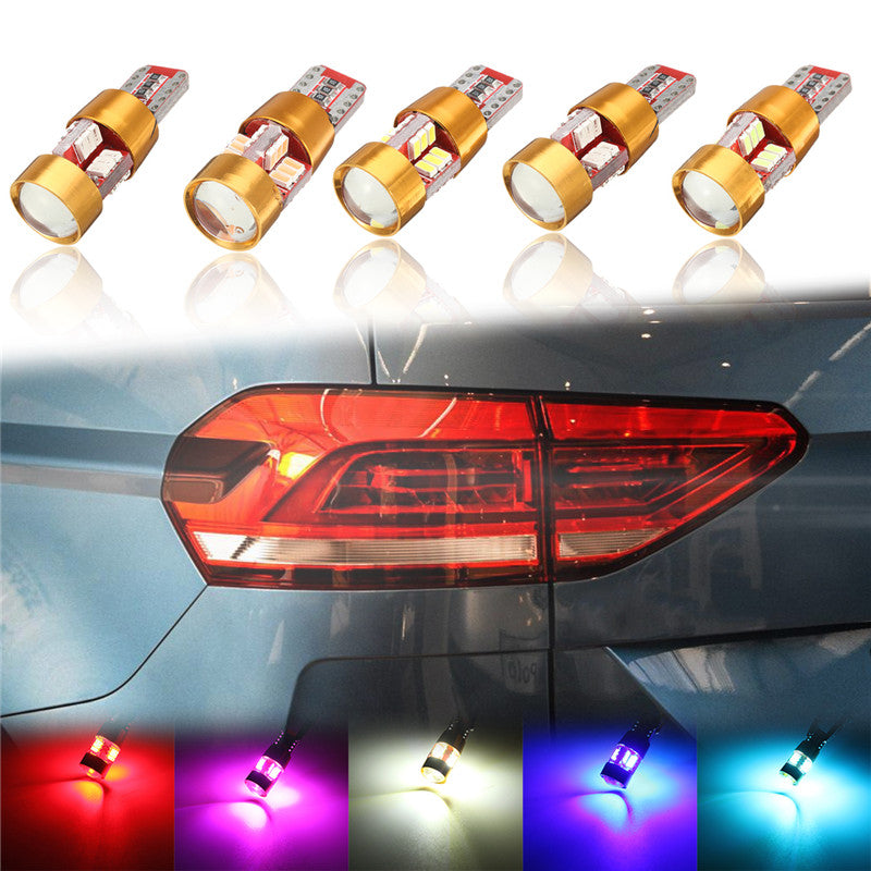 2Pcs 12V T10 3014 W5W 27 Car Auto Canbus LED Parking Lights Sidelight No Error Marker Lamp Clearance Lights Interior Light