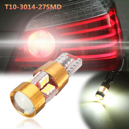 2Pcs 12V T10 3014 W5W 27 Car Auto Canbus LED Parking Lights Sidelight No Error Marker Lamp Clearance Lights Interior Light