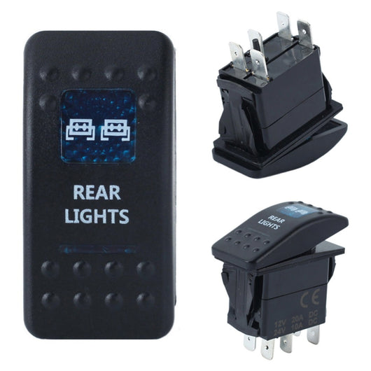 Waterproof LED Light Bar 5-Pin Dual In Blue Light ON-OFF Rocker Switch Reverse LED Blue Light SPST DC 12 / 24V High Quality