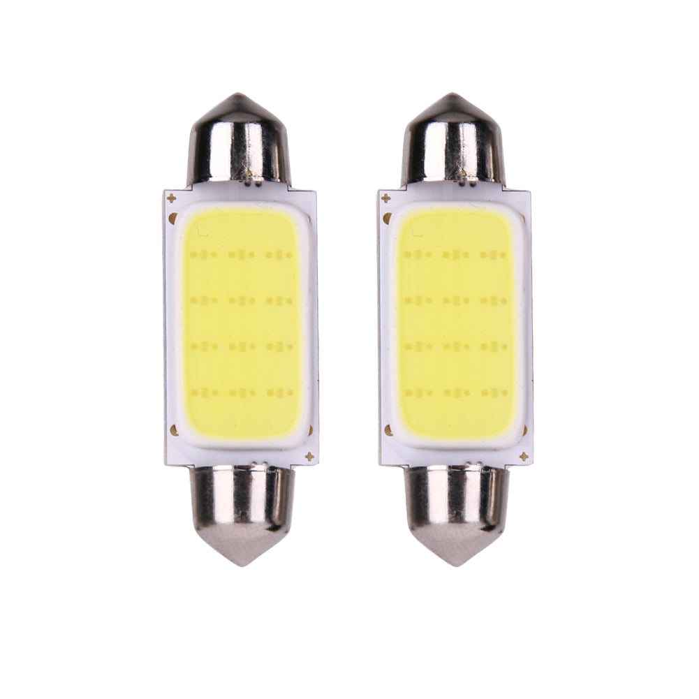 2pcs 41mm COB SMD LED 12V Car Reading Bulb Map Lamp White Light Lamp Parking Lights ME3L