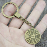 2 Colors WYSIWYG 32*28mm Round Shaped Double Sided Bible Amen KeyChain, New Fashion Handmade Metal Keychain Party Gift