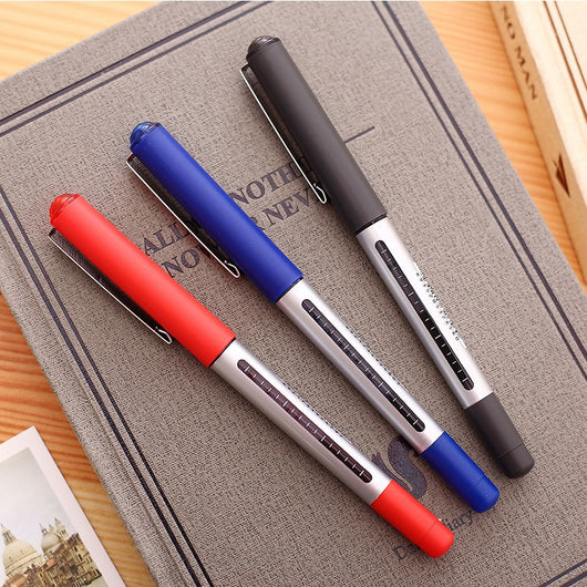 5Pcs Classic Roller Tip Pen Wholesale 3 Color Gel Pens Liquid Ink Office Accessories School Supplies