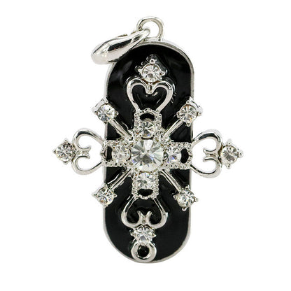 Crystal Metal Christian Cross USB Flash Drive 8GB 16GB 32GB 64GB Pendrive Pen Drive USB 2.0 Flash Memory Stick Personalized Gift