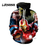 LIASOSO NEW Movie Avengers 3 Infinity War Superhero Thanos Thor Hulk Tees Shirts 3D Print T shirt/Hoodie/Sweatshirt Unisex G574