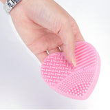 Silicone Glove Scrubber Makeup Brushes Cleaner Heart Shape 1 Piece
