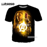 LIASOSO NEW Movie Avengers 3 Infinity War Superhero Thanos Hulk Vision Tees 3D Print T shirt/Hoodie/Sweatshirt Unisex Tops G587