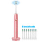 Wireless Induction Rechargeable Sonic Electric Toothbrush with 8 Toothbrush Head