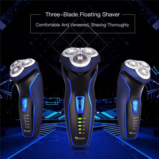 Smart LED Electric Shaver 3D Triple Floating Blade Shaving Razor Washable 1 Hour Fast Rechargeable Beard Trimmer Rotary Shaver42