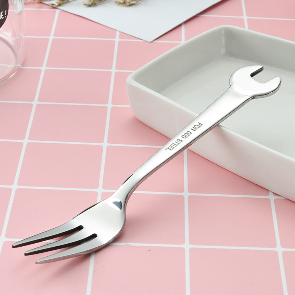 Wrench Shape Tableware Home Kitchen Stainless Steel Fork Spoon