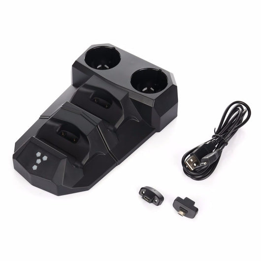 4-in-1 USB Charging Dock With LED Light Dual Charger Dock Station For Playstation For PS3 Move For PS4 VR Controllers Holder