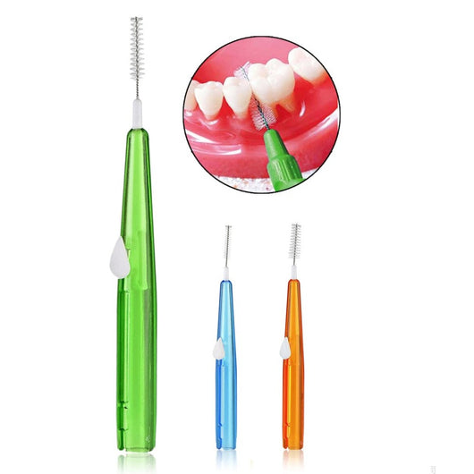 8PCS Push-Pull Interdental Brush Portable Teeth Residue Remover Flossing Oral Hygiene Dental Care Clean Tools For Adults Soft