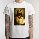Jesus Shirt Men Short Sleeve I Love Jesus Christ T Shirt Cool Basic Summer Top Tees Christian T-shirt Mens Clothing