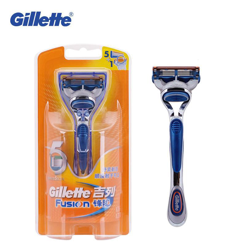 Safety shaving razors Genuine Gillette Fusion  shavers for Men  Brand Straight Razors  1 holder with 1 blade