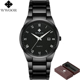 WWOOR Brand Luxury Men Waterproof Business Watch Men's Quartz Date Clock Male Stainless Steel Sports Watches relogio masculino