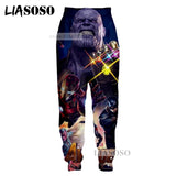 LIASOSO NEW Movie Avengers 3 Infinity War Superhero Thanos Hulk Black Widow 3D Print Pants Unisex Good Quality Brand Pant G607