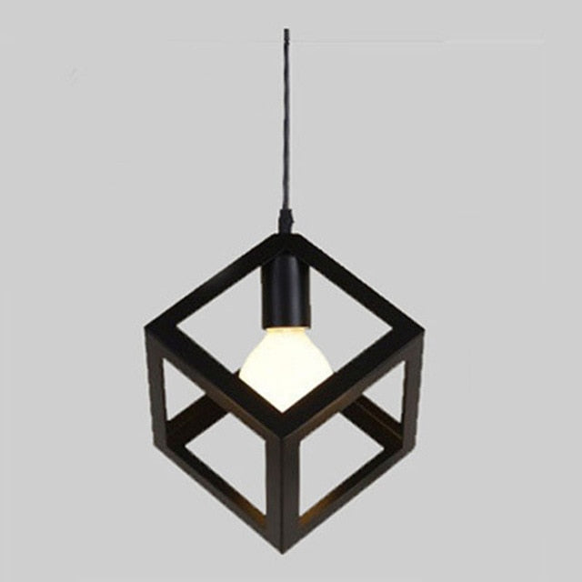 Vintage Industrial Retro Pendant Lamp Edison Light E27 Holder Iron Restaurant Bar Counter Attic Bookstore Cage Lamp