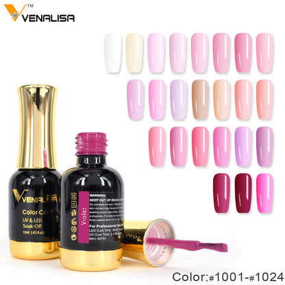 Venalisa Organic Gel Lacquer 12ml CANNI 111 Colors Nail Art Design Salon Spa Soak Off UV LED Gel Varnish Nail Gel Polish 001-024