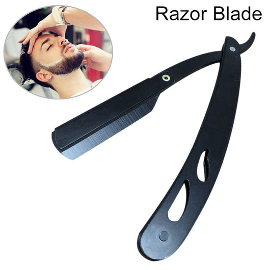 2018 Men Straight Edge Razor Steel Folding Shaving Barber Hair Removal Tools HB88