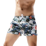 Men Breathable Swim Trunks Pants Swimwear Shorts Slim Wear Coconut Tree Printing