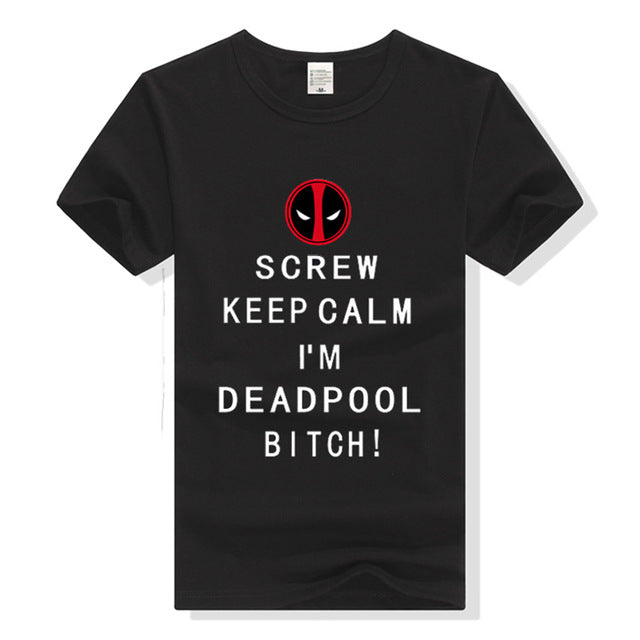 TEEWINING Deadpool Keep Calm Tshirt Men Unisex T Shirt Dead Pool Comic Superhero T-Shirt Tee Gift