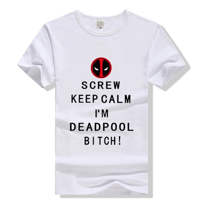 TEEWINING Deadpool Keep Calm Tshirt Men Unisex T Shirt Dead Pool Comic Superhero T-Shirt Tee Gift