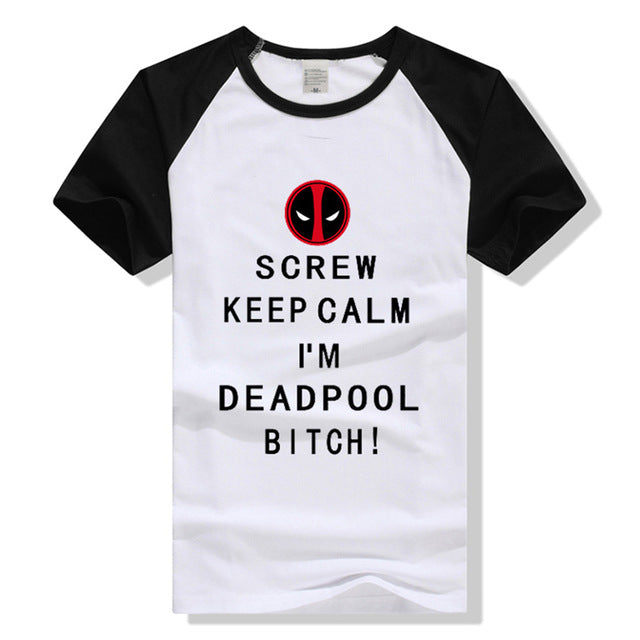 TEEWINING Deadpool Keep Calm Tshirt Men Unisex T Shirt Dead Pool Comic Superhero T-Shirt Tee Gift