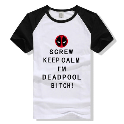 TEEWINING Deadpool Keep Calm Tshirt Men Unisex T Shirt Dead Pool Comic Superhero T-Shirt Tee Gift