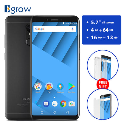 Vernee M6 5.7 inch 18:9 Screen 4G RAM 64G ROM Mobile Phone MT6750 Octa core Android 7.0 16MP Camera Cell Phone 4G LTE Smartphone