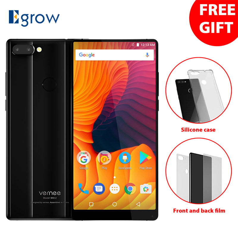 Vernee Mix 2 Mobile Phone 4G RAM 64G ROM MTK6757 Octa core 6.0 Inch 18:9 Display 13.0MP Android 7.0 Smartphone Dual Back Camera