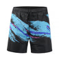 Mens Casual 3D Stripe Printed  Beach Work Casual Men Short Trouser Shorts Pants