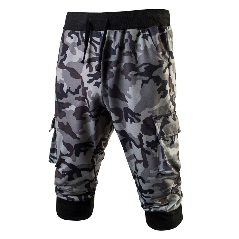 Men Sport Gym Fitness Jogging Elastic Stretchy Bodybuilding Sweatpants Camo