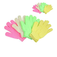 Pair of Bath Body Shower Exfoliating Gloves (Random Color)